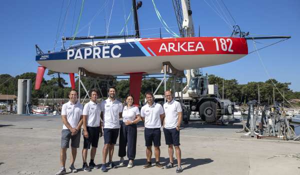 Mise à l'eau Class40 Paprec Arkéa 