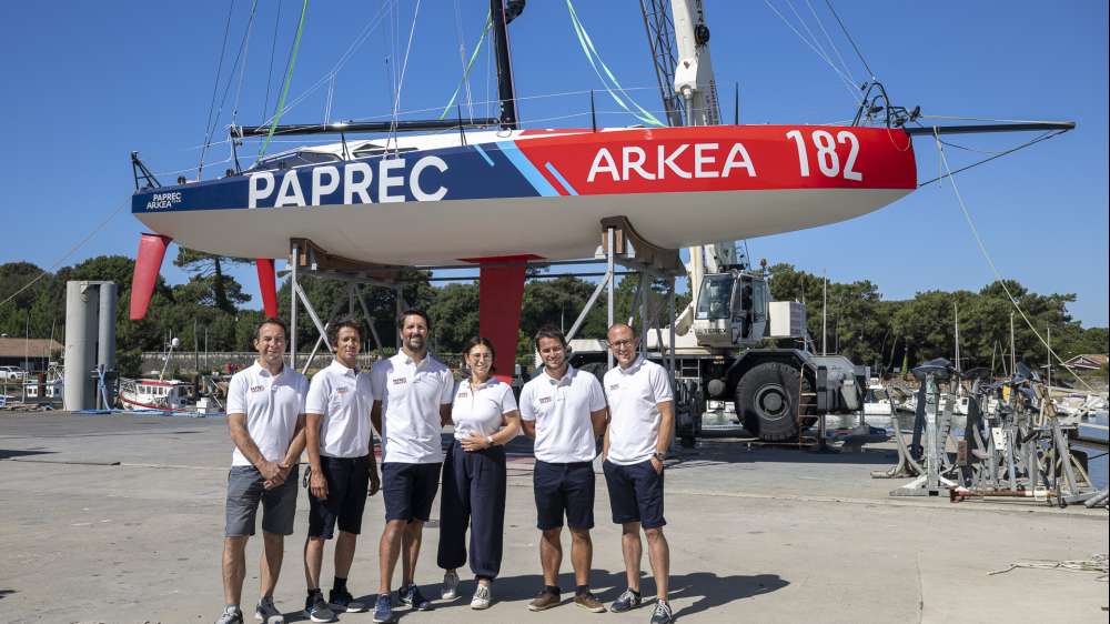 mise à l'eau class40 - Yoann Richomme - laloumulti - paprecarkea - paprec arkea 