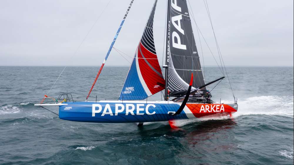 Première navigation de l'IMOCA Paprec Arkéa : un moment MAGIQUE !