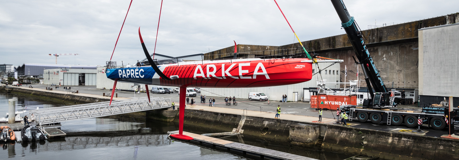 240320 -  - Imoca Paprec Arkea - Lorient - Mise √† l'eau - Yoann Richomme - ¬©Julien Champolion / polaRYSE