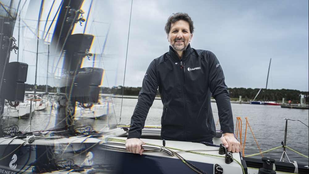 260119 - Lorient - Mise √† l'eau Figaro B√©n√©teau 3 Paprec- IFIGARO PAPREC  - Yoann Richomme - ¬©Julien CHampolion - polaRYSE